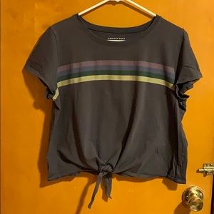 american eagle knotted tee